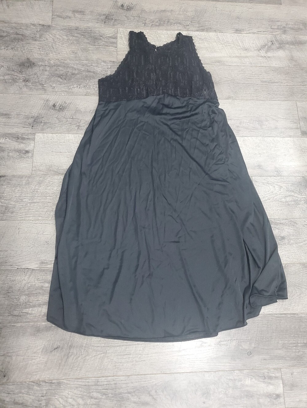 Black Lace Long Adonna Nightgown Lingerie